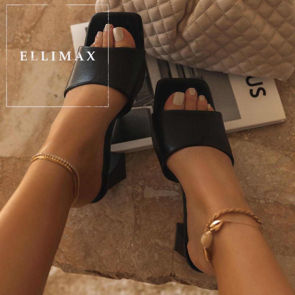 NEW🔥Classic Slip-On Curved High Heel Mules Sandal